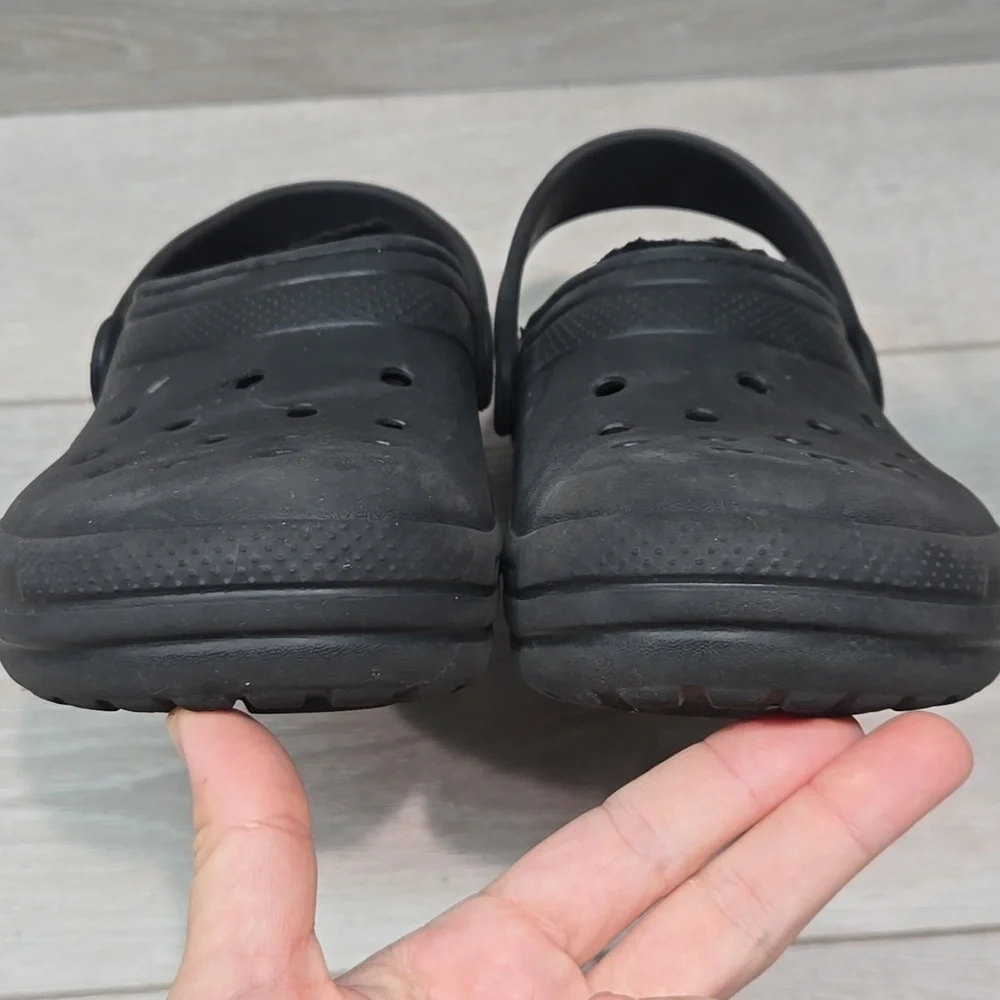 Crocs Kids Big Junior Black Clogs Mule Shoes Sz J3 Outdoor
